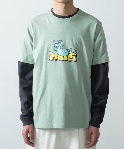 WEGO（ウィゴー）の「WEGO/キャラクターモチーフロゴプリント半袖Tシャツ（Tシャツ/カットソー・メンズ・ホワイト/グリーン系その他/ブルー・MEDIUM/LARGE/SMALL/X-LARGE）」の15枚目の写真