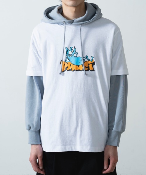 WEGO（ウィゴー）の「WEGO/キャラクターモチーフロゴプリント半袖Tシャツ（Tシャツ/カットソー・メンズ・ホワイト/グリーン系その他/ブルー・MEDIUM/LARGE/SMALL/X-LARGE）」の16枚目の写真