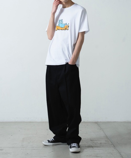 WEGO（ウィゴー）の「WEGO/キャラクターモチーフロゴプリント半袖Tシャツ（Tシャツ/カットソー・メンズ・ホワイト/グリーン系その他/ブルー・MEDIUM/LARGE/SMALL/X-LARGE）」の21枚目の写真