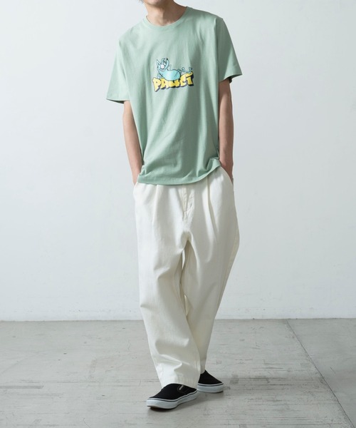 WEGO（ウィゴー）の「WEGO/キャラクターモチーフロゴプリント半袖Tシャツ（Tシャツ/カットソー・メンズ・ホワイト/グリーン系その他/ブルー・MEDIUM/LARGE/SMALL/X-LARGE）」の18枚目の写真