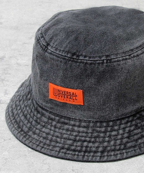 UNIVERSAL OVERALL（ユニバーサルオーバーオール）の「ウォッシュド バケットハット / キャンバス / デニム / USED加工（ハット・メンズ・ホワイト/ブラック/ベージュ/インディゴブルー/ブラック系その他/ライトインディゴブルー・FREE）」の4枚目の写真