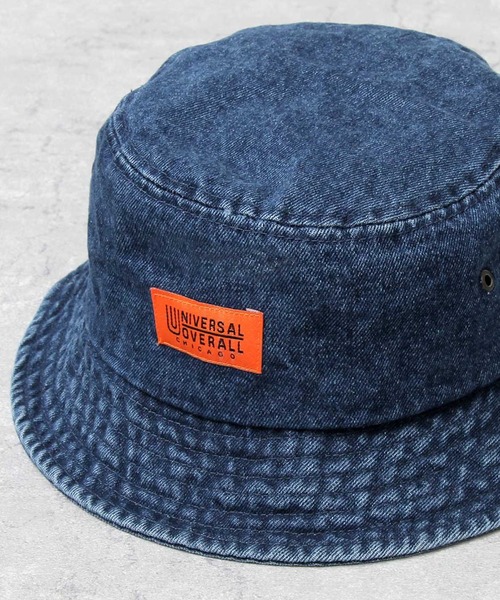UNIVERSAL OVERALL（ユニバーサルオーバーオール）の「ウォッシュド バケットハット / キャンバス / デニム / USED加工（ハット・メンズ・ホワイト/ブラック/ベージュ/インディゴブルー/ブラック系その他/ライトインディゴブルー・FREE）」の6枚目の写真