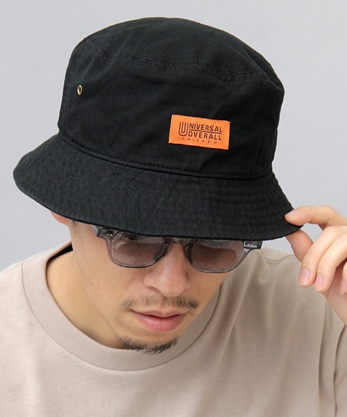 UNIVERSAL OVERALL（ユニバーサルオーバーオール）の「ウォッシュド バケットハット / キャンバス / デニム / USED加工（ハット・メンズ・ホワイト/ブラック/ベージュ/インディゴブルー/ブラック系その他/ライトインディゴブルー・FREE）」の3枚目の写真