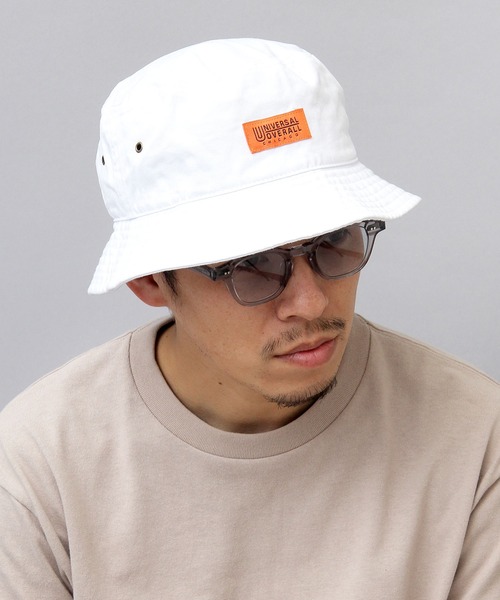 UNIVERSAL OVERALL（ユニバーサルオーバーオール）の「ウォッシュド バケットハット / キャンバス / デニム / USED加工（ハット・メンズ・ホワイト/ブラック/ベージュ/インディゴブルー/ブラック系その他/ライトインディゴブルー・FREE）」の7枚目の写真