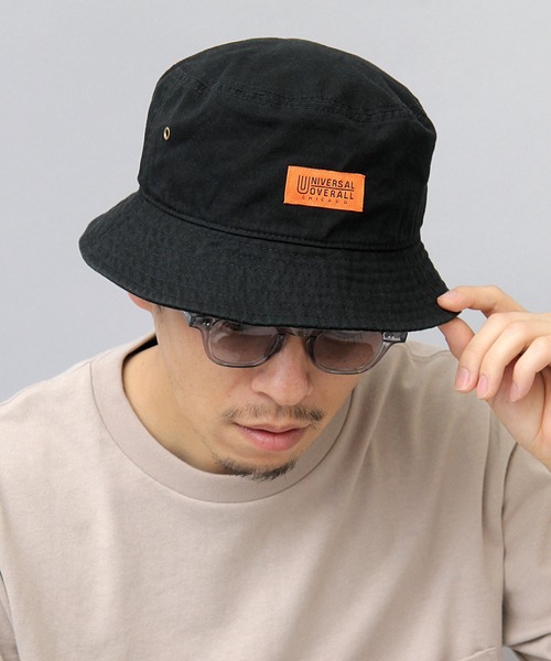 UNIVERSAL OVERALL（ユニバーサルオーバーオール）の「ウォッシュド バケットハット / キャンバス / デニム / USED加工（ハット・メンズ・ホワイト/ブラック/ベージュ/インディゴブルー/ブラック系その他/ライトインディゴブルー・FREE）」の8枚目の写真