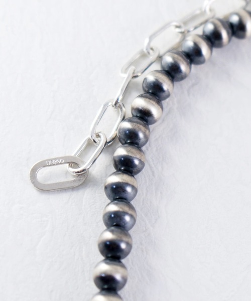 HERGO（ハーゴ）の「HERGO ハーゴ / Bicolor Pearl Necklace バイカラーパールネックレス / her-n011（ネックレス・メンズ・ホワイト×ブラック・FREE）」の10枚目の写真