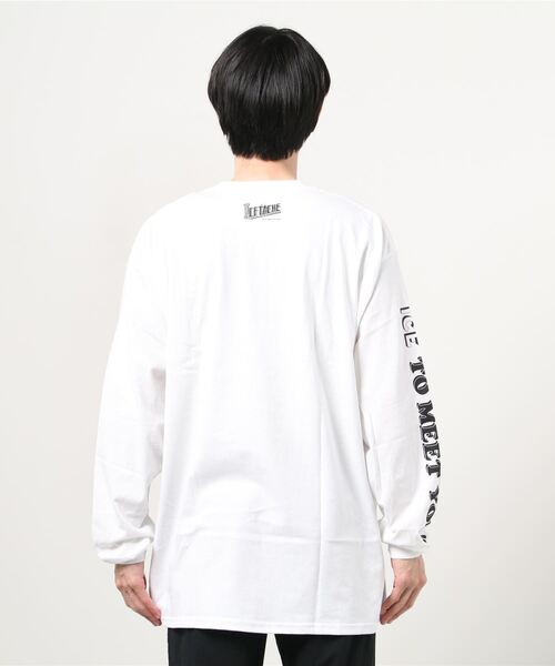 HAIGHT（ヘイト）の「ヘイト [HAIGHT] - × アイスタッシュ [ICETACHE] コラボ アイス グラフィック ロングスリーブ 長袖 Tシャツ [ICE TOO MEET YOU L/S TEE]（Tシャツ/カットソー・メンズ・アッシュグレー/ブラック/ホワイト・MEDIUM/X-LARGE/SMALL/LARGE）」の7枚目の写真