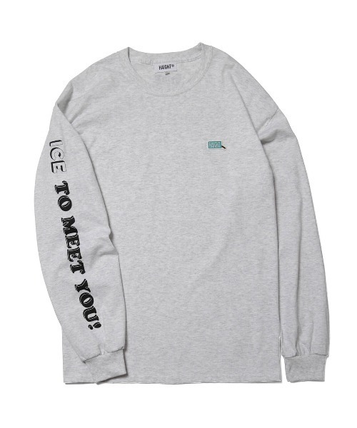 HAIGHT（ヘイト）の「ヘイト [HAIGHT] - × アイスタッシュ [ICETACHE] コラボ アイス グラフィック ロングスリーブ 長袖 Tシャツ [ICE TOO MEET YOU L/S TEE]（Tシャツ/カットソー・メンズ・アッシュグレー/ブラック/ホワイト・MEDIUM/X-LARGE/SMALL/LARGE）」の3枚目の写真