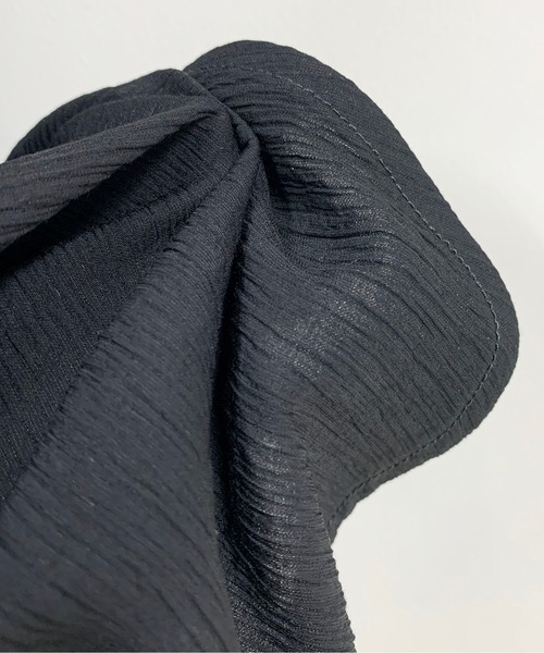 PICCIN（ピッチン）の「ワッシャーバックフリルブラウス（シャツ/ブラウス・レディース・ブラック/イエロー・M）」の12枚目の写真