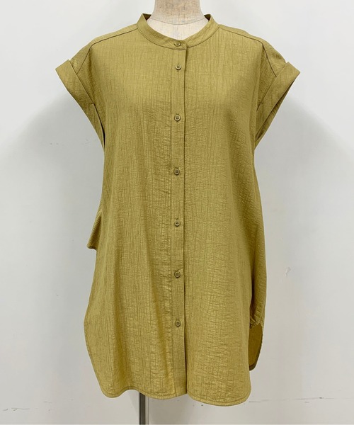 PICCIN（ピッチン）の「ワッシャーバックフリルブラウス（シャツ/ブラウス・レディース・ブラック/イエロー・M）」の5枚目の写真