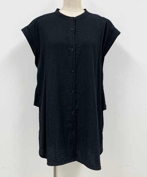 PICCIN（ピッチン）の「ワッシャーバックフリルブラウス（シャツ/ブラウス・レディース・ブラック/イエロー・M）」の6枚目の写真