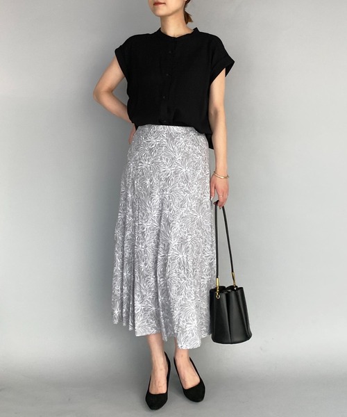 PICCIN（ピッチン）の「ワッシャーバックフリルブラウス（シャツ/ブラウス・レディース・ブラック/イエロー・M）」の14枚目の写真