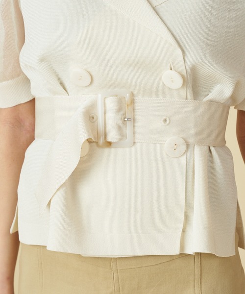 ROYAL PARTY（ロイヤルパーティー）の「グラステーラードトップス（ニット/セーター・レディース・ブラック/ベージュ/オフホワイト/グリーン・FREE）」の21枚目の写真