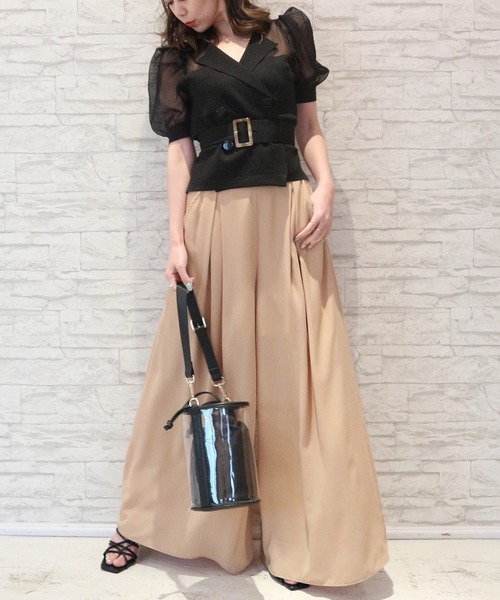 ROYAL PARTY（ロイヤルパーティー）の「グラステーラードトップス（ニット/セーター・レディース・ブラック/ベージュ/オフホワイト/グリーン・FREE）」の17枚目の写真