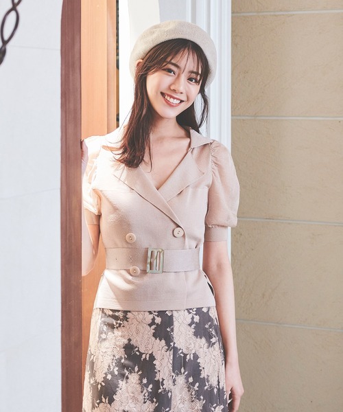 ROYAL PARTY（ロイヤルパーティー）の「グラステーラードトップス（ニット/セーター・レディース・ブラック/ベージュ/オフホワイト/グリーン・FREE）」の19枚目の写真