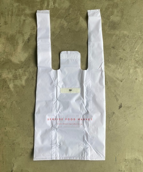THEATRE PRODUCTS（シアタープロダクツ）の「SEA SIDE MARCHE BAG-Ｓ-（エコバッグ/サブバッグ・レディース・ブルー/ホワイト/ブラック・FREE）」の4枚目の写真