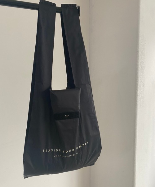 THEATRE PRODUCTS（シアタープロダクツ）の「SEA SIDE MARCHE BAG-Ｓ-（エコバッグ/サブバッグ・レディース・ブルー/ホワイト/ブラック・FREE）」の8枚目の写真