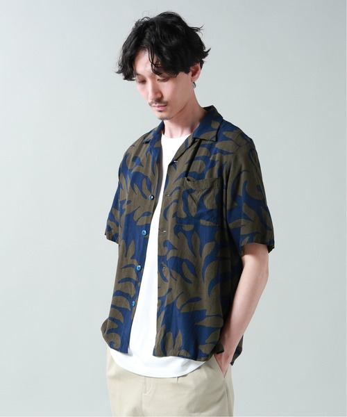 Jams（ジャムス）の「【JAMS×JOURNAL STANDARD/ジャムズ】別注 ショートスリーブ シャツ/ワンマイルウェア/アロハシャツ（シャツ/ブラウス・メンズ・ブラック/ベージュ/ナチュラル/ネイビー・MEDIUM/LARGE/X-LARGE）」の8枚目の写真