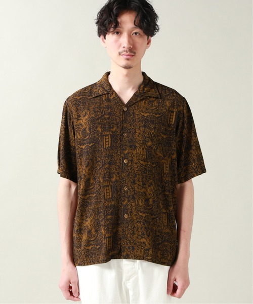 Jams（ジャムス）の「【JAMS×JOURNAL STANDARD/ジャムズ】別注 ショートスリーブ シャツ/ワンマイルウェア/アロハシャツ（シャツ/ブラウス・メンズ・ブラック/ベージュ/ナチュラル/ネイビー・MEDIUM/LARGE/X-LARGE）」の12枚目の写真