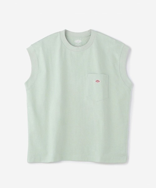 DANTON（ダントン）の「DANTON | ノースリーブカットソー WOMEN（Tシャツ/カットソー・レディース・ブラック/ライトブルー/ダークグレー/サックスブルー/グレイッシュベージュ/ホワイト・36）」の6枚目の写真