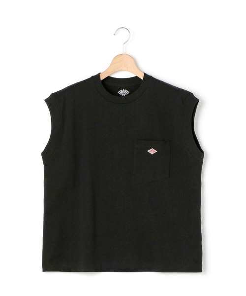 DANTON（ダントン）の「DANTON | ノースリーブカットソー WOMEN（Tシャツ/カットソー・レディース・ブラック/ライトブルー/ダークグレー/サックスブルー/グレイッシュベージュ/ホワイト・36）」の3枚目の写真