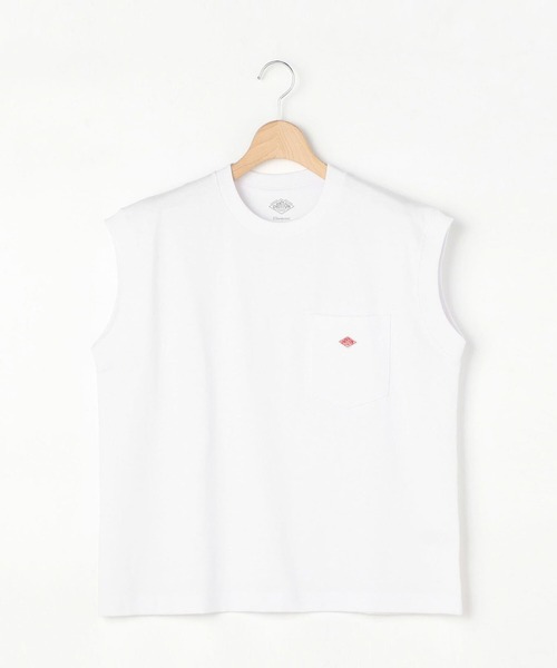 DANTON（ダントン）の「DANTON | ノースリーブカットソー WOMEN（Tシャツ/カットソー・レディース・ブラック/ライトブルー/ダークグレー/サックスブルー/グレイッシュベージュ/ホワイト・36）」の18枚目の写真