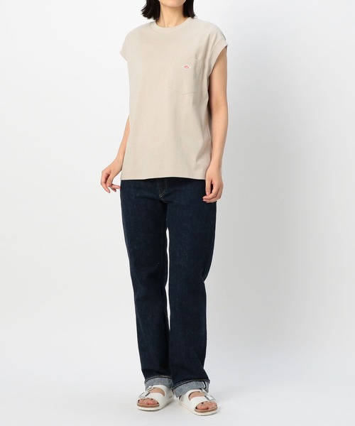 DANTON（ダントン）の「DANTON | ノースリーブカットソー WOMEN（Tシャツ/カットソー・レディース・ブラック/ライトブルー/ダークグレー/サックスブルー/グレイッシュベージュ/ホワイト・36）」の17枚目の写真