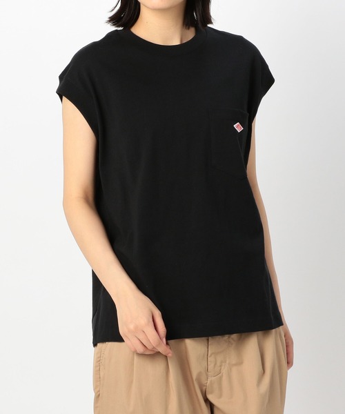 DANTON（ダントン）の「DANTON | ノースリーブカットソー WOMEN（Tシャツ/カットソー・レディース・ブラック/ライトブルー/ダークグレー/サックスブルー/グレイッシュベージュ/ホワイト・36）」の22枚目の写真