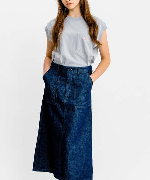 DANTON（ダントン）の「DANTON | ノースリーブカットソー WOMEN（Tシャツ/カットソー・レディース・ブラック/ライトブルー/ダークグレー/サックスブルー/グレイッシュベージュ/ホワイト・36）」の9枚目の写真