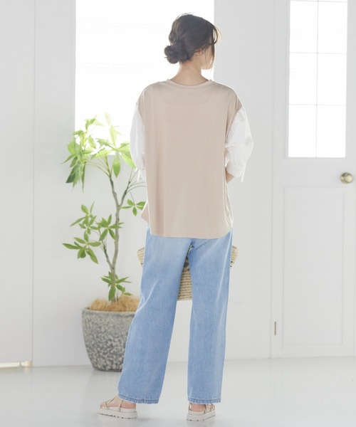 LIPSTAR（リップスター）の「ソデギャザーダンボールニットプルオーバー（Tシャツ/カットソー・レディース・ブラック/ベージュ/グリーン・M）」の13枚目の写真