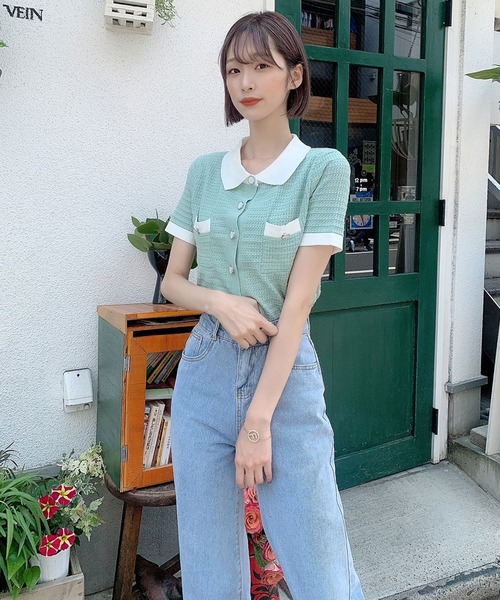 Voyage titty&Co.PETIT（ボヤージュティティアンドコープチ）の「【Voyage titty&Co.】スリットデニムパンツ（デニムパンツ・レディース・ライトブルー・SMALL/MEDIUM）」の9枚目の写真