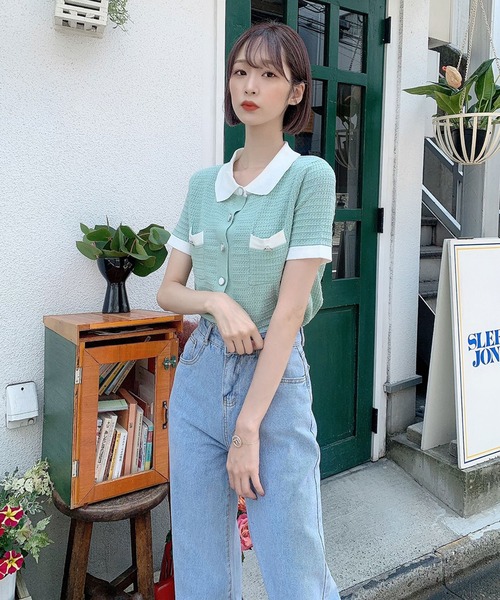 Voyage titty&Co.PETIT（ボヤージュティティアンドコープチ）の「【Voyage titty&Co.】スリットデニムパンツ（デニムパンツ・レディース・ライトブルー・SMALL/MEDIUM）」の10枚目の写真