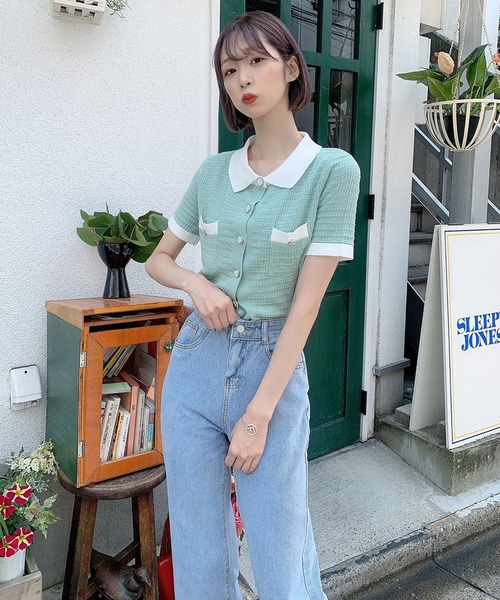 Voyage titty&Co.PETIT（ボヤージュティティアンドコープチ）の「【Voyage titty&Co.】スリットデニムパンツ（デニムパンツ・レディース・ライトブルー・SMALL/MEDIUM）」の11枚目の写真