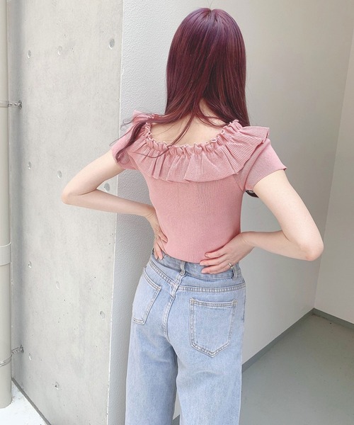 Voyage titty&Co.PETIT（ボヤージュティティアンドコープチ）の「【Voyage titty&Co.】スリットデニムパンツ（デニムパンツ・レディース・ライトブルー・SMALL/MEDIUM）」の15枚目の写真