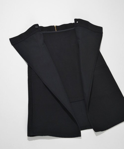 SUPERTHANKS（スーパーサンクス）の「ミドル丈ストレッチデニム巻きスカート（デニムスカート・レディース・ブルー/ブラック/ベージュ/インディゴブルー・M/S）」の11枚目の写真