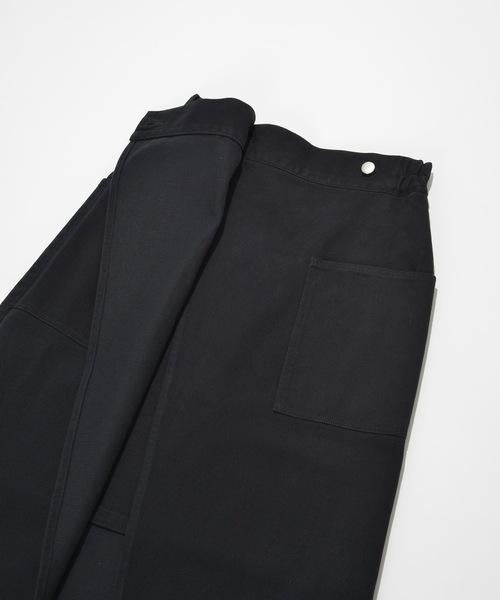 SUPERTHANKS（スーパーサンクス）の「ミドル丈ストレッチデニム巻きスカート（デニムスカート・レディース・ブルー/ブラック/ベージュ/インディゴブルー・M/S）」の12枚目の写真