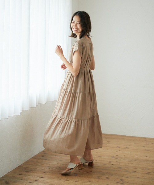 Rewde（ルゥデ）の「刺繍ティアードワンピース（1R05-L811144