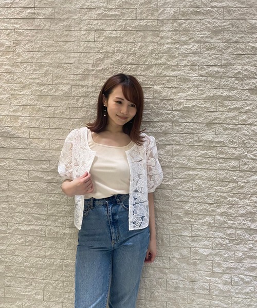 LUREM（ルアム）の「2WAYオーガンジーブラウス（シャツ/ブラウス・レディース・ブラック/オフホワイト・FREE）」の18枚目の写真