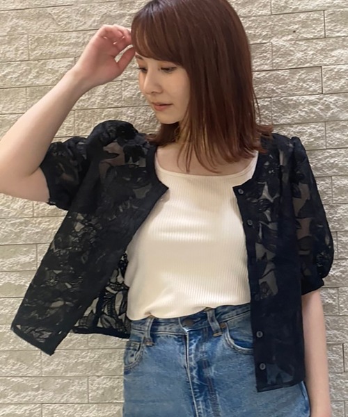 LUREM（ルアム）の「2WAYオーガンジーブラウス（シャツ/ブラウス・レディース・ブラック/オフホワイト・FREE）」の13枚目の写真