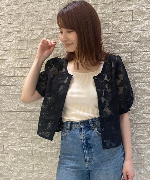 LUREM（ルアム）の「2WAYオーガンジーブラウス（シャツ/ブラウス・レディース・ブラック/オフホワイト・FREE）」の11枚目の写真