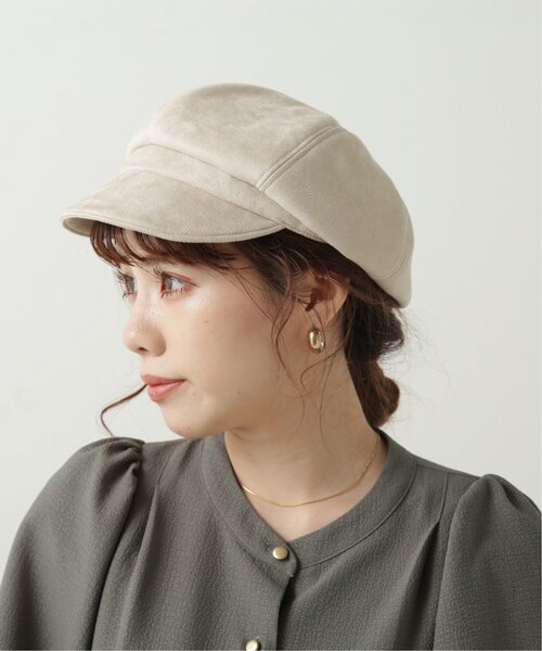 RAY CASSIN（レイカズン）の「ポンチスウェードキャスケット（キャスケット・レディース・キナリ/ブラック/モカ・FREE）」の2枚目の写真