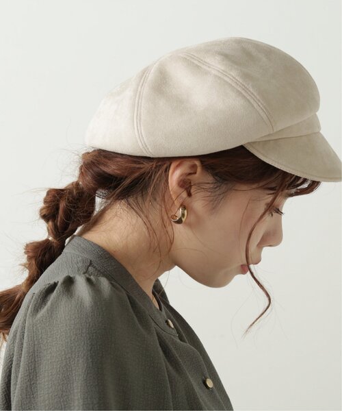 RAY CASSIN（レイカズン）の「ポンチスウェードキャスケット（キャスケット・レディース・キナリ/ブラック/モカ・FREE）」の6枚目の写真