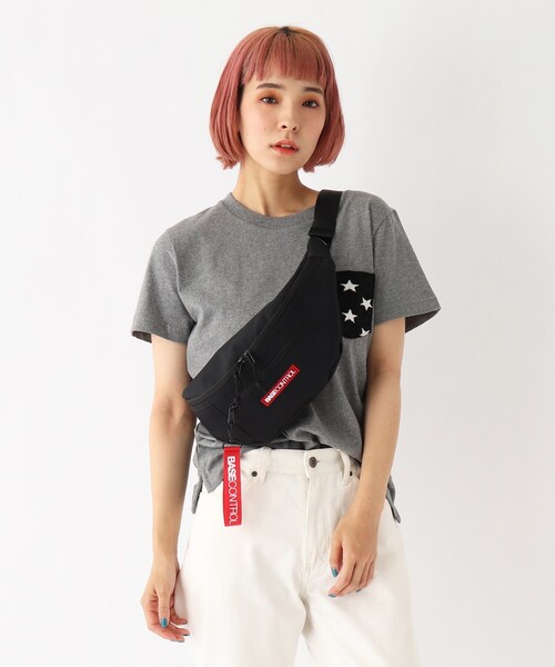 CORDURA（コーデュラ）の「◆CORDURA(R)コーデュラ・リサイクルヘザー ロゴ刺繍ミニショルダー ボディバッグ（ボディバッグ/ウエストポーチ・レディース・ブラック/ダークグレー/ブラック系・99）」の3枚目の写真