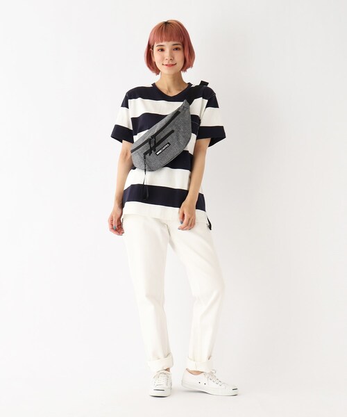 CORDURA（コーデュラ）の「◆CORDURA(R)コーデュラ・リサイクルヘザー ロゴ刺繍ミニショルダー ボディバッグ（ボディバッグ/ウエストポーチ・レディース・ブラック/ダークグレー/ブラック系・99）」の13枚目の写真