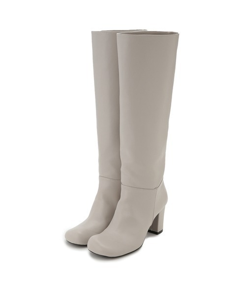 Mila Owen（ミラオーウェン）の「ラウンドロングブーツ（ブーツ・レディース・ライトグレー/ブラック/カーキ・38/36/37）」の6枚目の写真