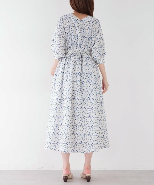 natural couture（ナチュラルクチュール）の「osonoオリジナルフラワーワンピース（ワンピース・レディース・アイボリー/ミント・FREE）」の15枚目の写真