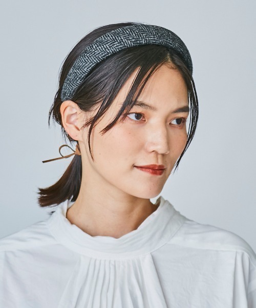 OVERRIDE(オーバーライド)の「OVERRIDE BRITISH TWEED KATYUSHA(カチューシャ)」|ブラック