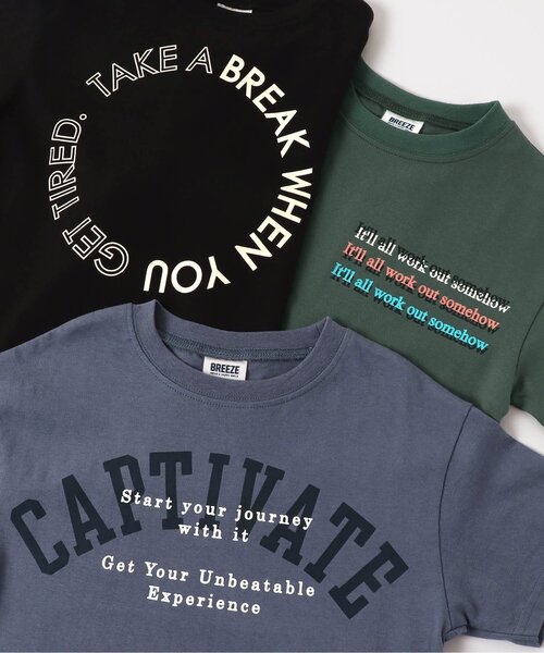 BREEZE（ブリーズ）の「/6柄5分袖Tシャツ（Tシャツ/カットソー・キッズ・ブラック/キャメル/グリーン/オフホワイト/ピンク/パープル・90/100/120/130/140/150/110）」の7枚目の写真