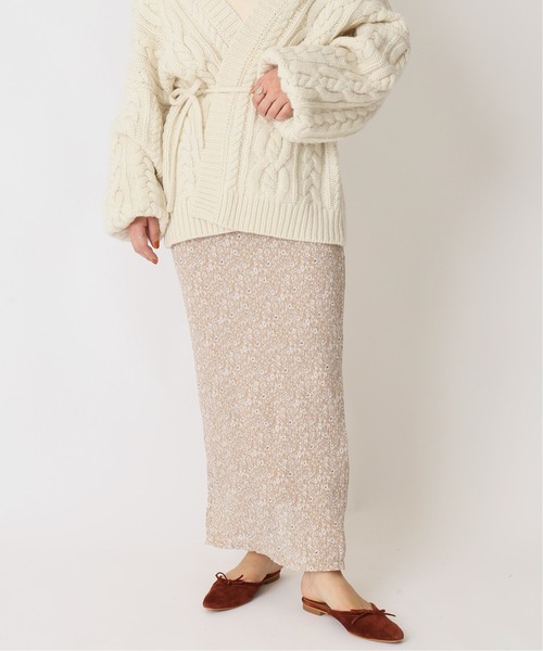 【新品未使用】U by SPICK&SPAN ストレッチフラワースカート U by SPICK&SPAN（ユーバイスピックアンドスパン）の