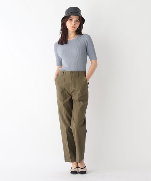 OPAQUE.CLIP（オペークドットクリップ）の「◆ICE COTTON(R) リブニットプルオーバー【WEB限定サイズ】（ニット/セーター・レディース・パープル系4/ブラック/オフホワイト/ピンク系その他・34/42/38/36/40）」の10枚目の写真